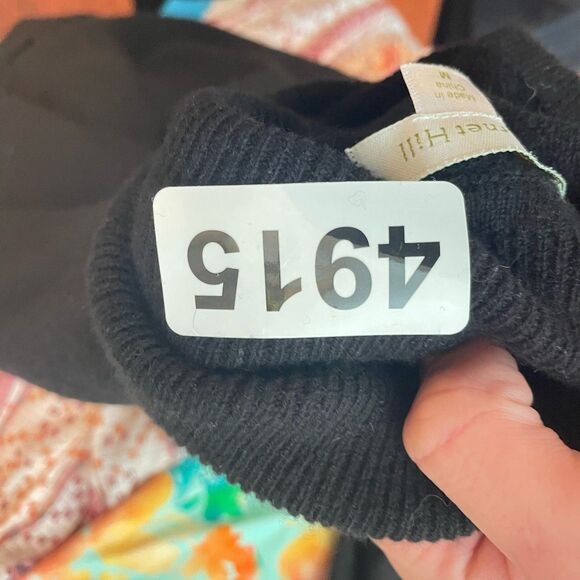 Garnet Hill M Women 100% Cashmere Turtleneck Sweater Black Classic Old Money Lux - Picture 6 of 14